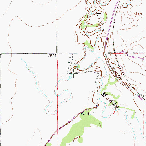 Topographic Map of 27N58E23BB__01 Well, MT