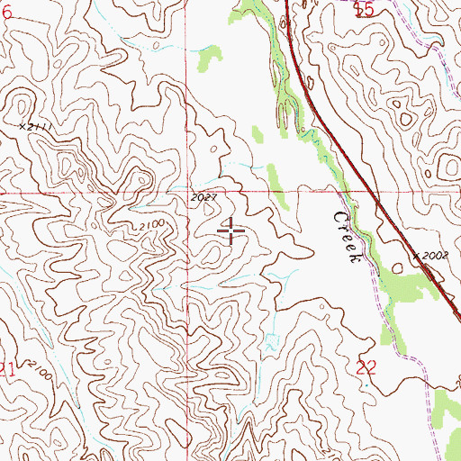 Topographic Map of 27N56E22BB__01 Well, MT