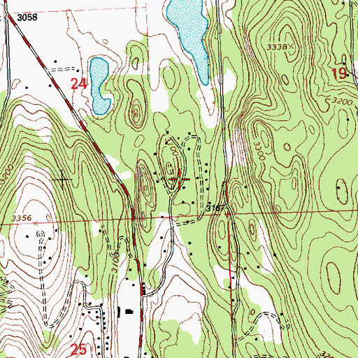 Topographic Map of 27N20W24DDBD01 Well, MT