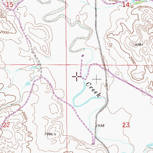 Topographic Map of 27N55E23BB__02 Well, MT