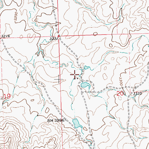 Topographic Map of 27N25E20BCA_01 Well, MT