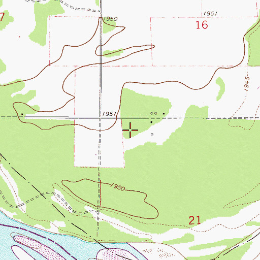 Topographic Map of 27N51E21BB__01 Well, MT