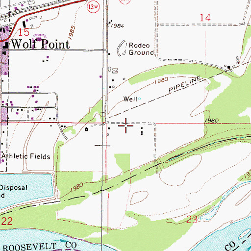 Topographic Map of 27N47E23BB__01 Well, MT