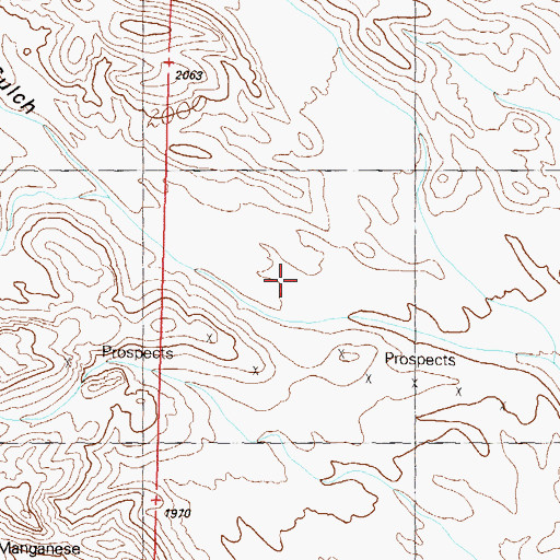 Topographic Map of Moonshine Gulch, AZ