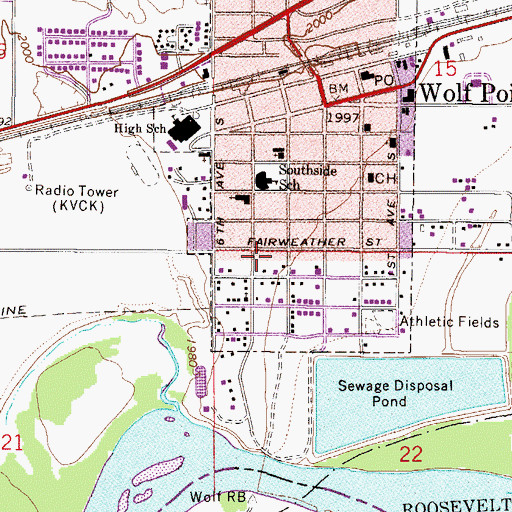 Topographic Map of 27N47E22BB__01 Well, MT