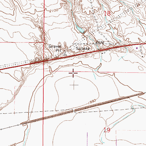 Topographic Map of 27N47E19BB__01 Well, MT