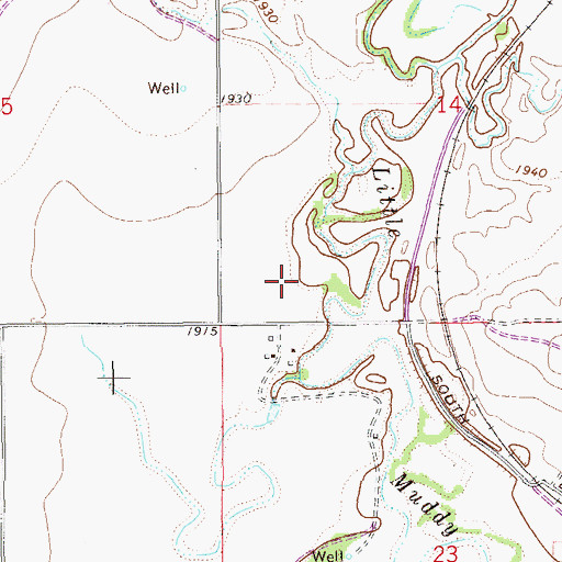 Topographic Map of 27N58E14CC__01 Well, MT