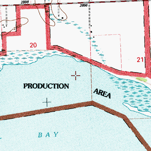 Topographic Map of 27N20W20DA__01 Well, MT