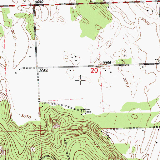 Topographic Map of 27N19W20CA__01 Well, MT