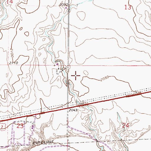 Topographic Map of 27N46E24BB__01 Well, MT