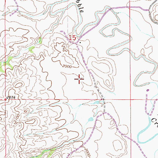 Topographic Map of 27N55E15DC__01 Well, MT
