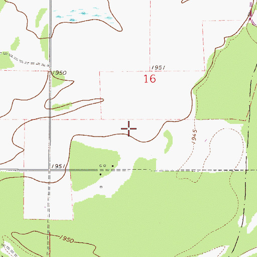 Topographic Map of 27N51E16CD__02 Well, MT