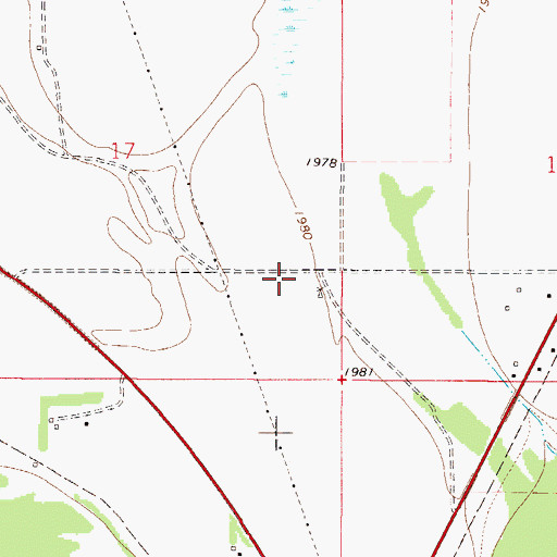Topographic Map of 27N48E17DD__01 Well, MT