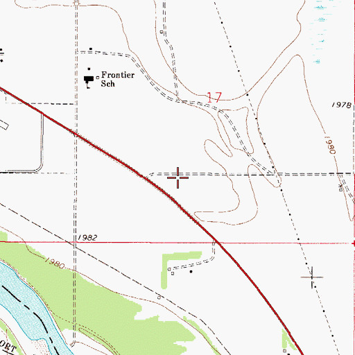 Topographic Map of 27N48E17CD__01 Well, MT