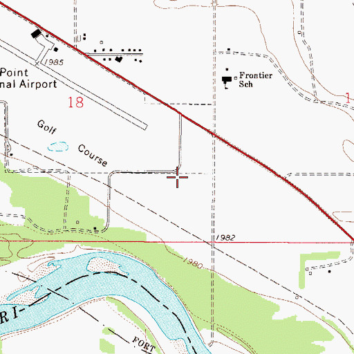 Topographic Map of 27N48E18DD__01 Well, MT