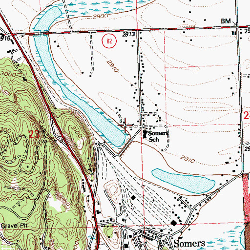 Topographic Map of 27N21W23ADDD01 Well, MT