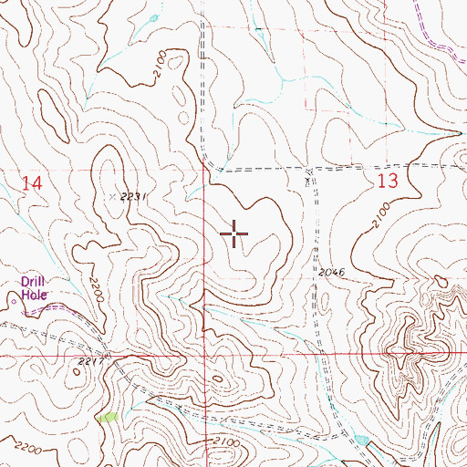 Topographic Map of 27N57E13CB__01 Well, MT