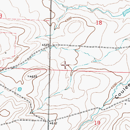 Topographic Map of 27N08W13CDD_01 Well, MT