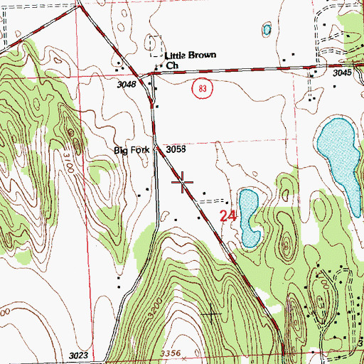 Topographic Map of 27N20W24BD__01 Well, MT