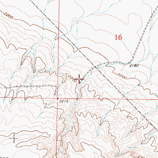 Topographic Map of 27N40E16CCAC01 Well, MT