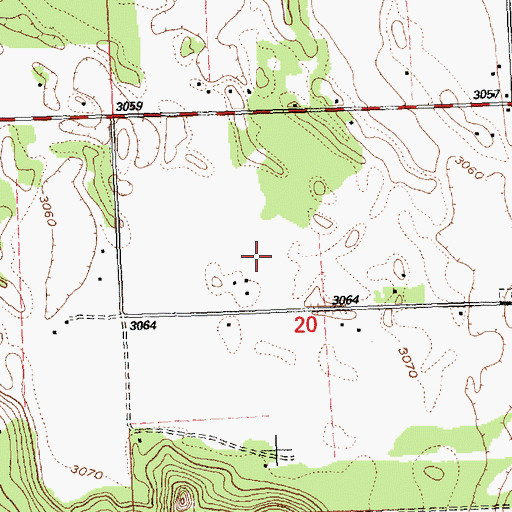 Topographic Map of 27N19W20BD__01 Well, MT
