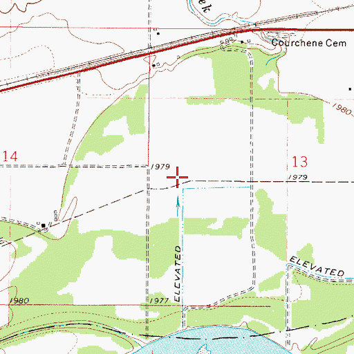 Topographic Map of 27N47E13CB__01 Well, MT