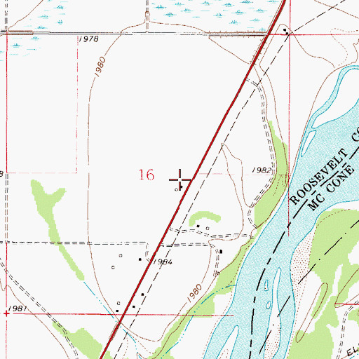 Topographic Map of 27N48E16DB__01 Well, MT