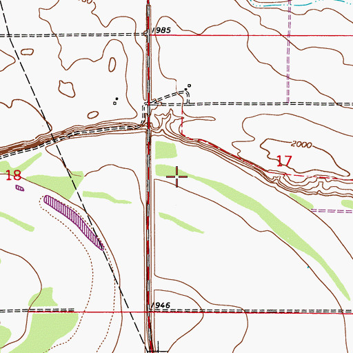 Topographic Map of 27N52E17CB__01 Well, MT