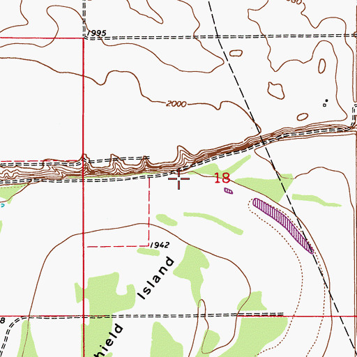 Topographic Map of 27N52E18CA__01 Well, MT