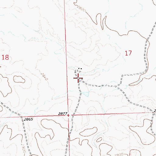 Topographic Map of 27N26E17CBCD01 Well, MT