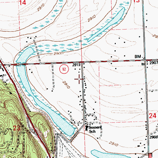 Topographic Map of 27N21W24BBCB01 Well, MT