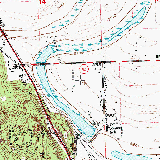 Topographic Map of 27N21W23AA__01 Well, MT