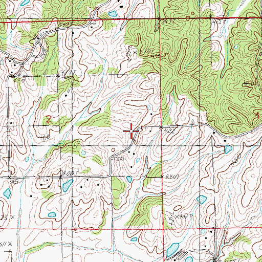 Topographic Map of Cummings Church (historical), AR