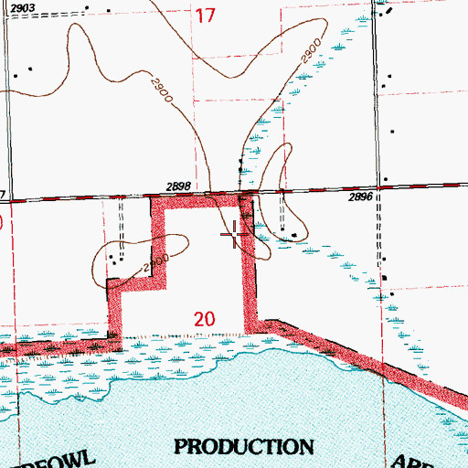Topographic Map of 27N20W20AB__01 Well, MT