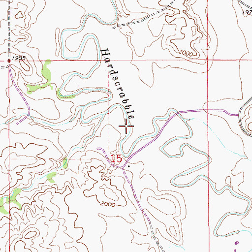 Topographic Map of 27N55E15AC__01 Well, MT
