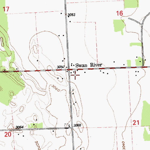 Topographic Map of 27N19W21BBBA01 Well, MT