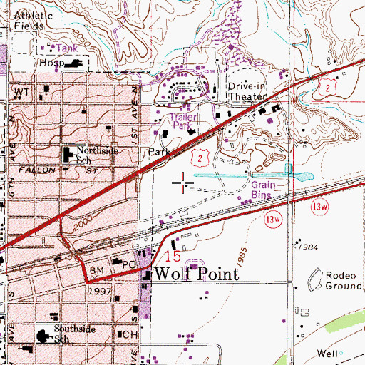 Topographic Map of 27N47E15AC__01 Well, MT