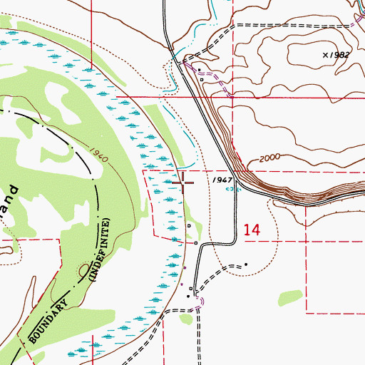 Topographic Map of 27N51E14BD__01 Well, MT