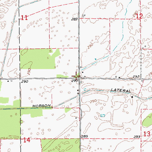 Topographic Map of Dell School (historical), AR
