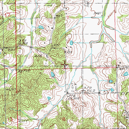 Topographic Map of Ebenezer Church, AR