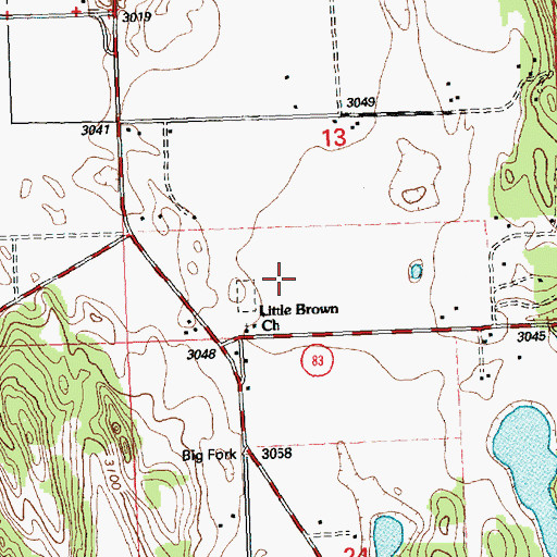 Topographic Map of 27N20W13CD__01 Well, MT
