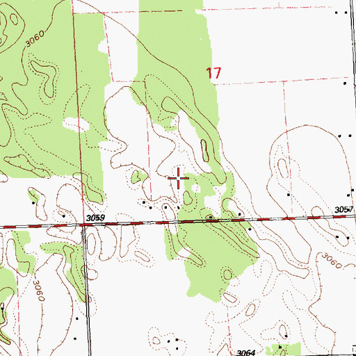 Topographic Map of 27N19W17CD__01 Well, MT