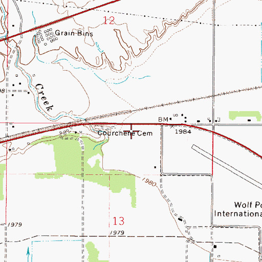 Topographic Map of 27N47E13AB__01 Well, MT