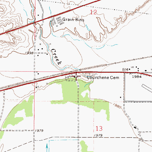 Topographic Map of 27N47E13BA__02 Well, MT
