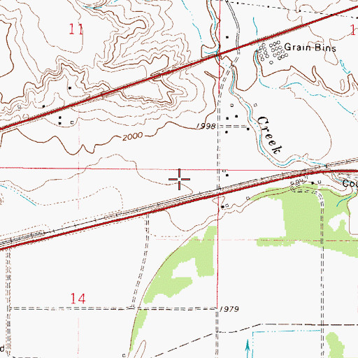 Topographic Map of 27N47E14AA__01 Well, MT