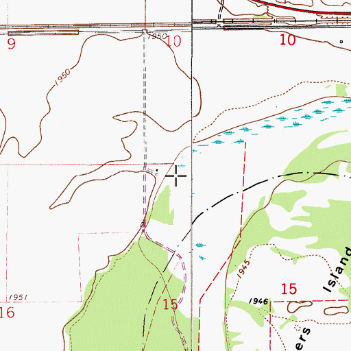Topographic Map of 27N51E15BB__01 Well, MT