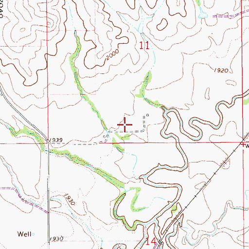 Topographic Map of 27N58E11CD__01 Well, MT