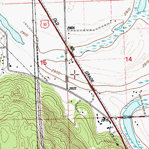 Topographic Map of 27N21W14CB__01 Well, MT