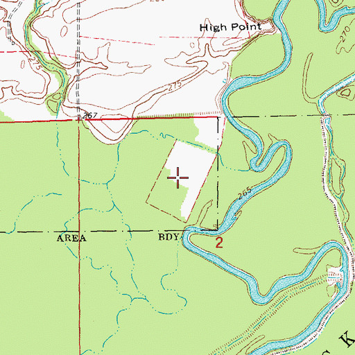 Topographic Map of Gearharts Field, AR
