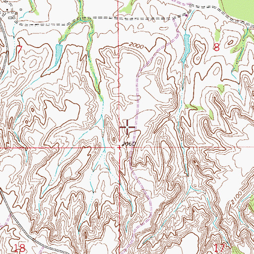 Topographic Map of 27N54E08CC__01 Well, MT